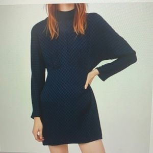 Zara Navy Polka Pot Dress